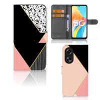 OPPO Reno8 T 5G | Book Case | Zwart Roze Vormen