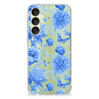 TPU Case voor Samsung Galaxy A35 Flowers Blue