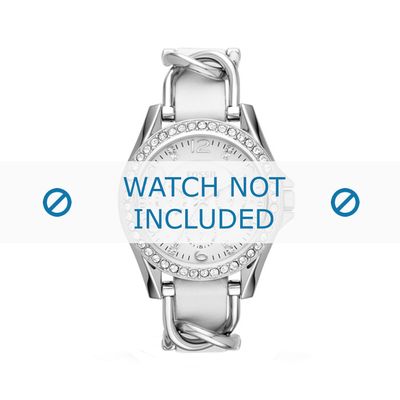 Fossil horlogeband ES3463 Leder Wit 20mm
