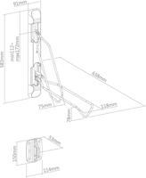 CONTEC presentatie-haken "smart fold" ct wall presenter smart fold m black