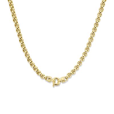 Stijlvol 14k Geelgouden Collier met Jasseron Schakel van 7mm - Draaglengte 45 cm