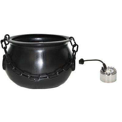 Heksen ketel/kookpot diameter 24 cm met rookmachine met kleuren