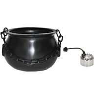 Heksen ketel/kookpot diameter 24 cm met rookmachine met kleuren