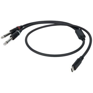DAP FL111 verloopkabel USB-C naar 2x jack mono 150cm