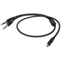 DAP FL111 verloopkabel USB-C naar 2x jack mono 150cm