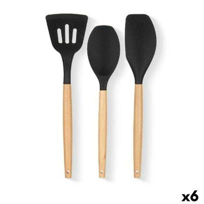 Set Keukengerei Kinvara KT190069 KT190069 Hout Siliconen 20 x 32 x 4 cm 20 x 37 x 3,5 cm (6 Stuks)