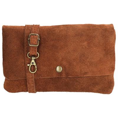 Charm London Suède Overslag Schoudertasje Mariëlle Cognac