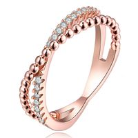 Dames Ring Rose Verguld met Zirkonia - thumbnail