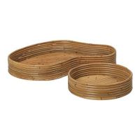 ferm LIVING Isola Dienblad - Set van 2 - Natural Stained - thumbnail