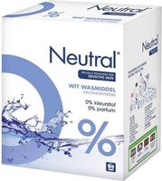 Neutral 0% Wit Parfumvrij Waspoeder - 45 wasbeurten - 3 kg - Wasmiddel - thumbnail