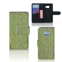 Samsung Galaxy A3 2017 Book Style Case Green Wood