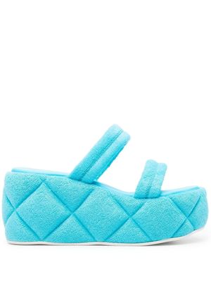 Le Silla sandales à effet matelassé - Bleu