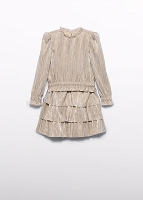 Abel & Lula winter rok-set meisjes - beige - gebreid - geplooid