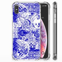 Extreme Case Apple iPhone Xs Max Angel Skull Blauw