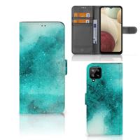 Hoesje Samsung Galaxy A12 Painting Blue | Portemonnee hoesje