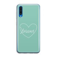 Forever heart pastel: Samsung Galaxy A50 Transparant Hoesje