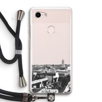 Marrakech Skyline : Pixel 3 Transparant Hoesje met koord