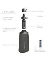 LifeStraw Peak Series Collapsible Squeeze Bottle 650Ml Drinkfles Met Waterfilter Dark Gray 650ml LifeStraw Peak Series Collapsible Squeeze Bottle 650Ml Drinkfles Met Waterfilter Dark Gray 650ml