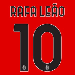 Rafa Leão 10 (Officiële AC Milan Bedrukking 2023-2024)