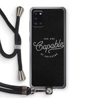 Capable: Samsung Galaxy A31 Transparant Hoesje met koord