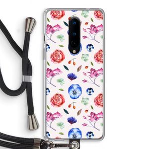 Bloemetjes: OnePlus 8 Transparant Hoesje met koord