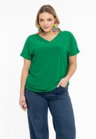 Yoek T-shirt v-hals | Groen | Maat 50/52