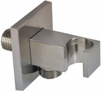 Saqu Cubo doucheaansluiting met opsteek vierkant 1/2 inch geborsteld staal