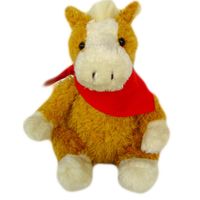 Clemens Knuffel Paard 20 Cm Pluche Lichtbruin/wit - thumbnail