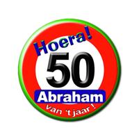 Paperdreams Button klein - abraham verkeersbord