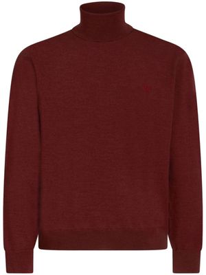 ETRO pull col montant à logo Pegaso brodé - Rouge