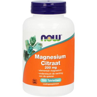 NOW Magnesium citraat 200mg NOW Magnesium citraat 200mg
