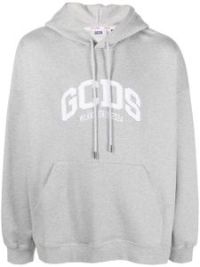 GCDS hoodie en coton à patch logo - Gris