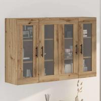 Wandkasten 2 Stuks Artisan Eiken 69,5 x 34 x 90 cm Gelaagd Hout