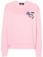 Karl Lagerfeld Varsity KL long-sleeve sweatshirt - Rose