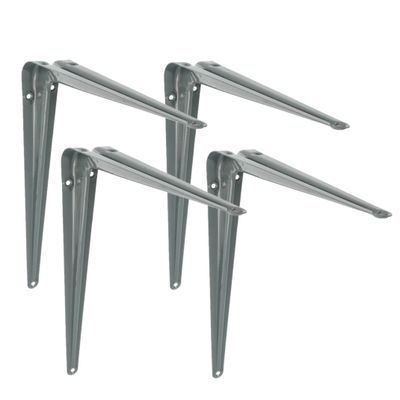 AMIG Plankdrager/planksteun van metaal - 4x - gelakt grijs - H350 x B300 mm AMIG Plankdrager/planksteun van metaal - 4x - gelakt grijs - H350 x B300 mm