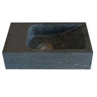 Hardstenen fontein Mini links zonder kraangat 18x30x8 cm