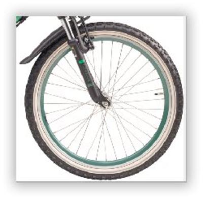 Batavus Voorwiel 22" snake velg-grijs groen zonder band