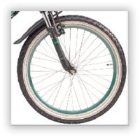 Batavus Voorwiel 22" snake velg-grijs groen zonder band