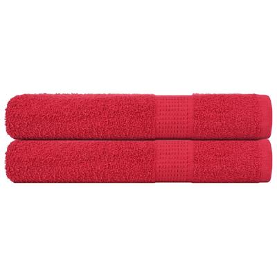 VidaXL Handdoeken 2 st 100x200 cm 360 g/m² 100% katoen rood
