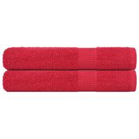 VidaXL Handdoeken 2 st 100x200 cm 360 g/m² 100% katoen rood VidaXL Handdoeken 2 st 100x200 cm 360 g/m² 100% katoen rood