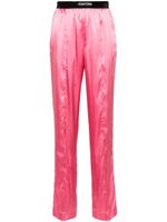 TOM FORD pantalon en soie à coupe droite - Rose - thumbnail