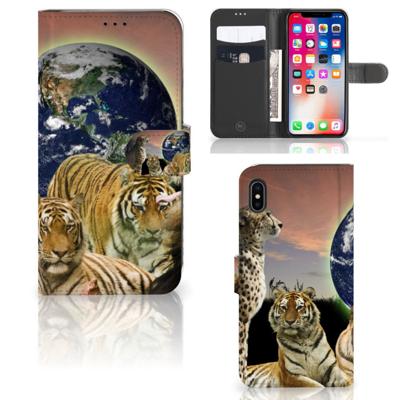 Apple iPhone Xs Max | Telefoonhoesje | Met pasjeshouder | Roofdieren