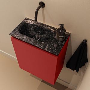 Toiletmeubel Mondiaz Ture Dlux | 40 cm | Meubelkleur Fire | Eden wastafel Lava Links | Zonder kraangat