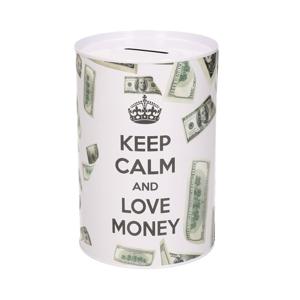 Concorde spaarpot blik dollar biljetten - keep calm - 10 x 15 cm - Spaarpotten