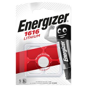 Energizer Lithium-Knoopcelbatterij CR1616 | 3 V DC | 60 mAh | Zilver | 1 stuks - EN-E300163700 EN-E300163700