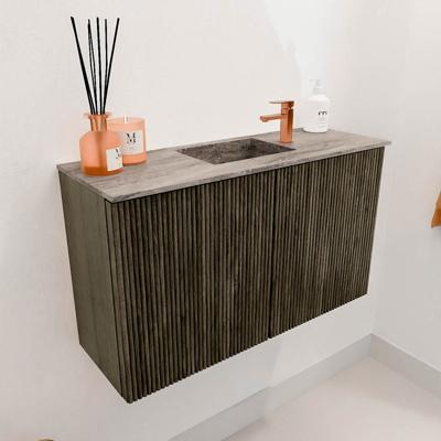 Toiletmeubel Mondiaz Joya Dlux | 70 cm | Meubelkleur Shadow | Faye wastafel Oza Wasbak Midden | 1 kraangat