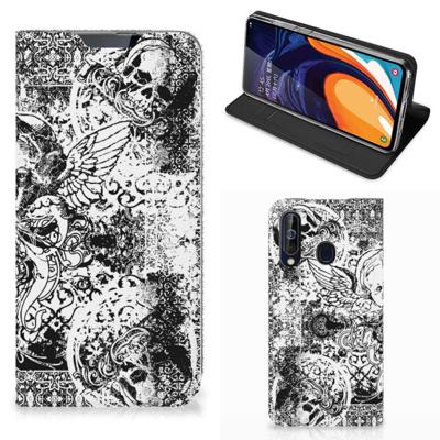 Mobiel BookCase Samsung Galaxy A60 Skulls Angel