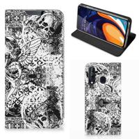 Mobiel BookCase Samsung Galaxy A60 Skulls Angel