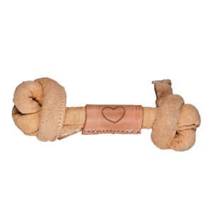 Hugglehounds Naturals geknoopt leren bot voor de hond Large