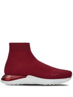 Ferragamo baskets chaussettes à logo imprimé - Rouge